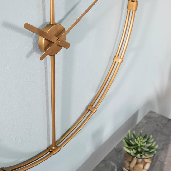 Duzen Large Metal Clock - AmericanHomeFurniture