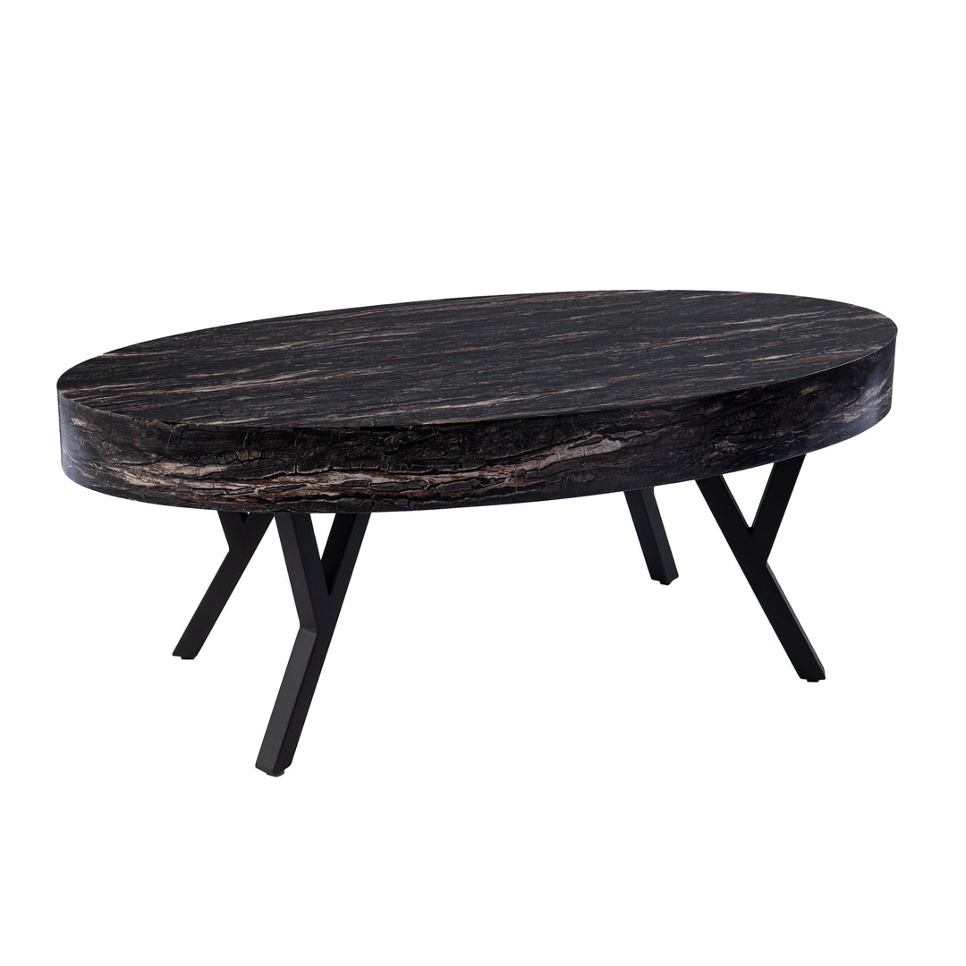 American Home Furniture | SEI Furniture - Twemlow Faux Marble Cocktail Table