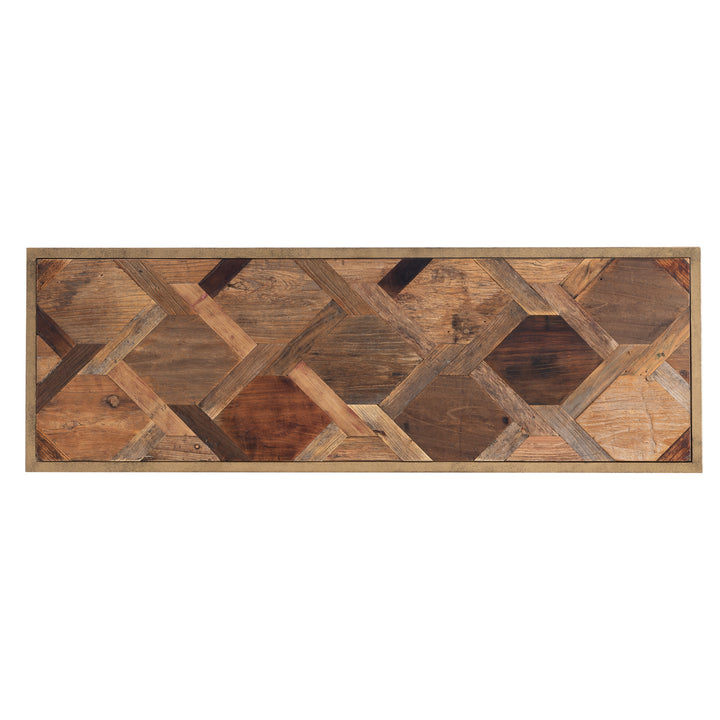 American Home Furniture | SEI Furniture - Dorville Reclaimed Wood Patchwork Console Table