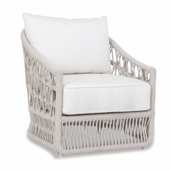 American Home Furniture | Sunset West - Dana Rope Club Chair in Linen Canvas w/ Self Welt