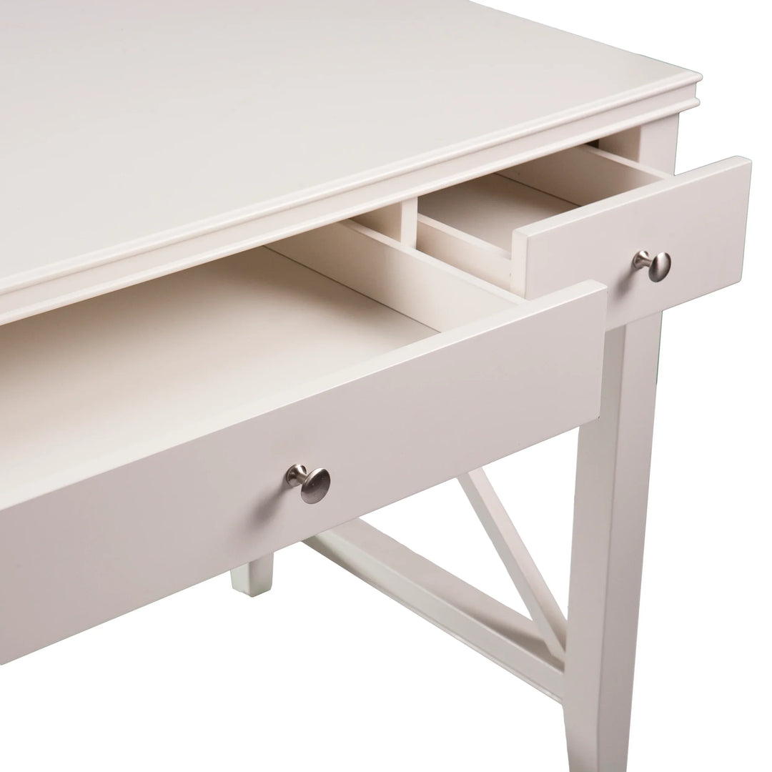 Larksmill Writing Desk - Modern Farmhouse Style - Off-White - AmericanHomeFurniture