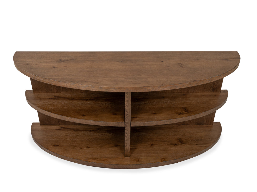 Oswald Brown Demilune Sofa Table - T6576-75