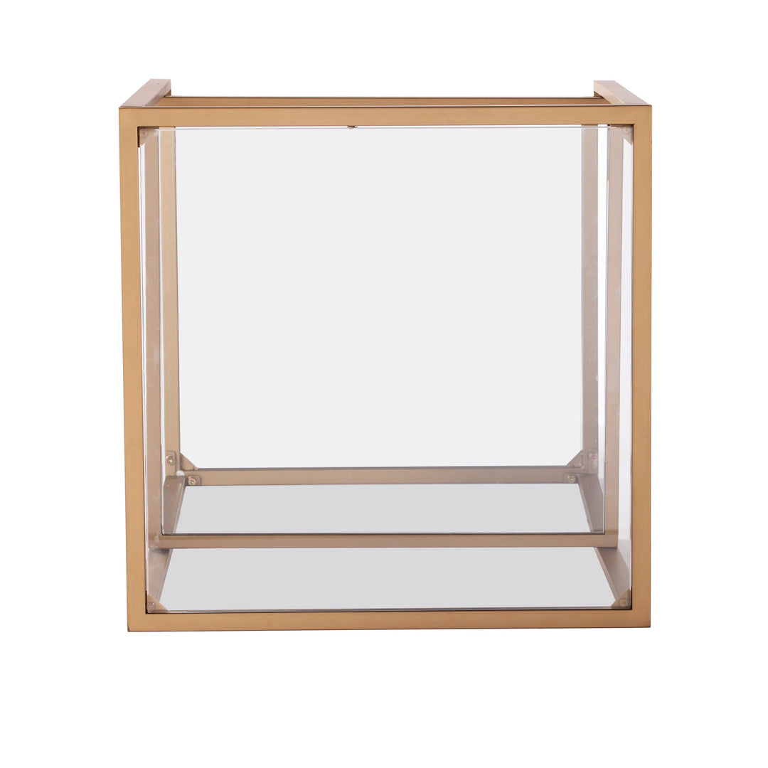 Horten Square Glass-Top End Table - AmericanHomeFurniture