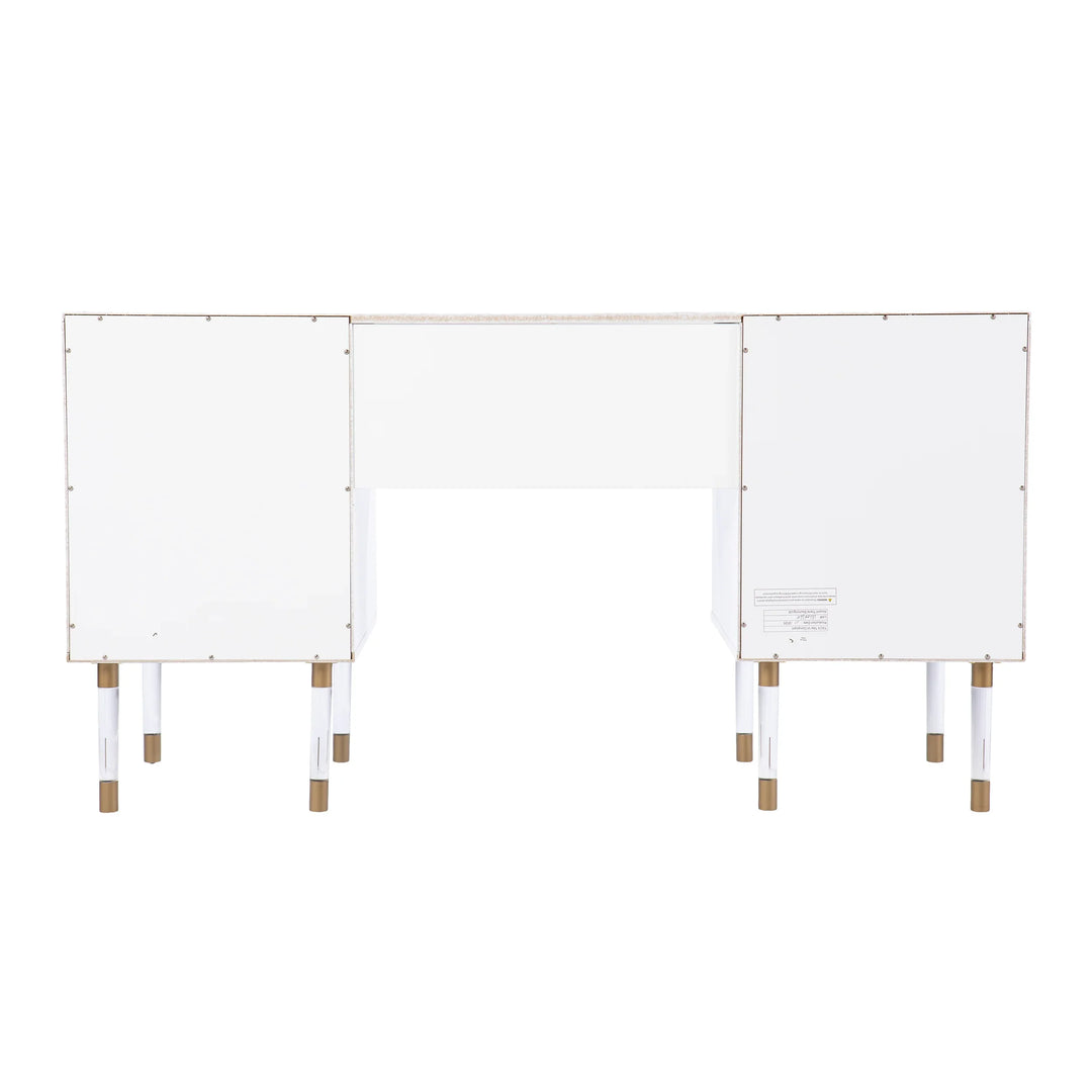 Holly & Martin Helston White Writing Desk - AmericanHomeFurniture