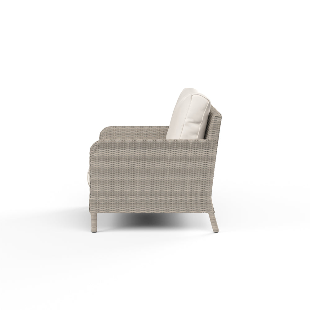 American Home Furniture | Sunset West - Manhattan Club Chair in Linen Canvas w/ Self Welt