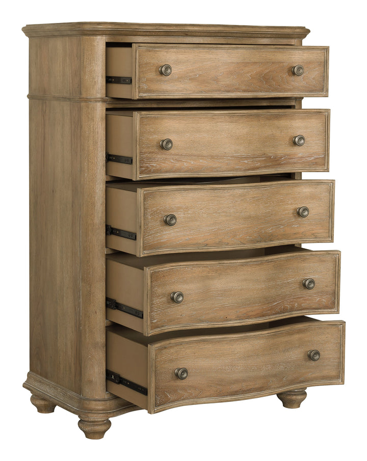 Weston Hills Flax Seed 5 Drawer Chest - P293124