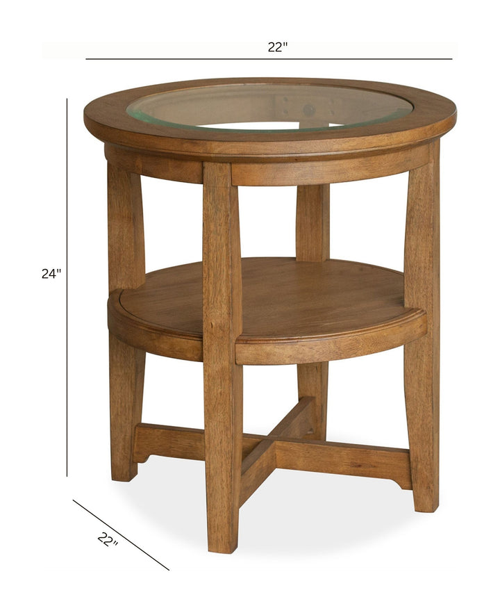 Durant Honey Brown Shelf End Table - T5814-02