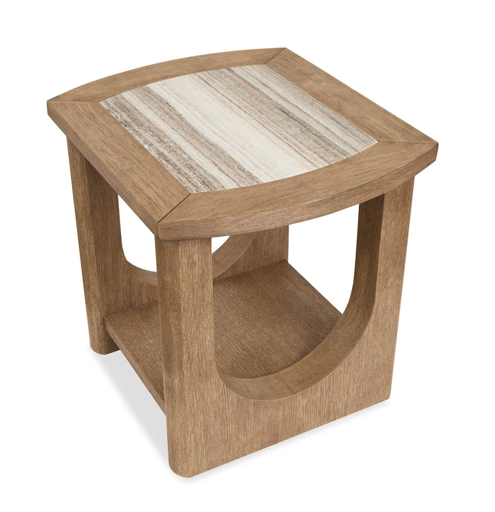 Bradford Riverbed Beige Rectangular End Table - T5950-03