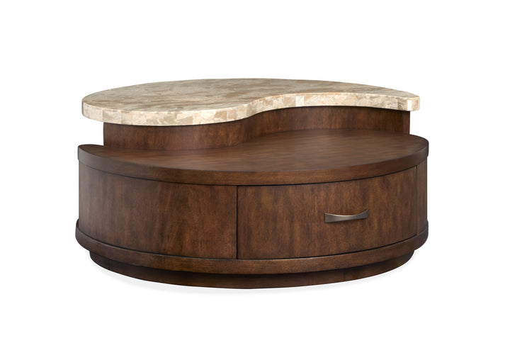 Mcpherson Burnt Umber Round Cocktail Table With Casters - T6351-45
