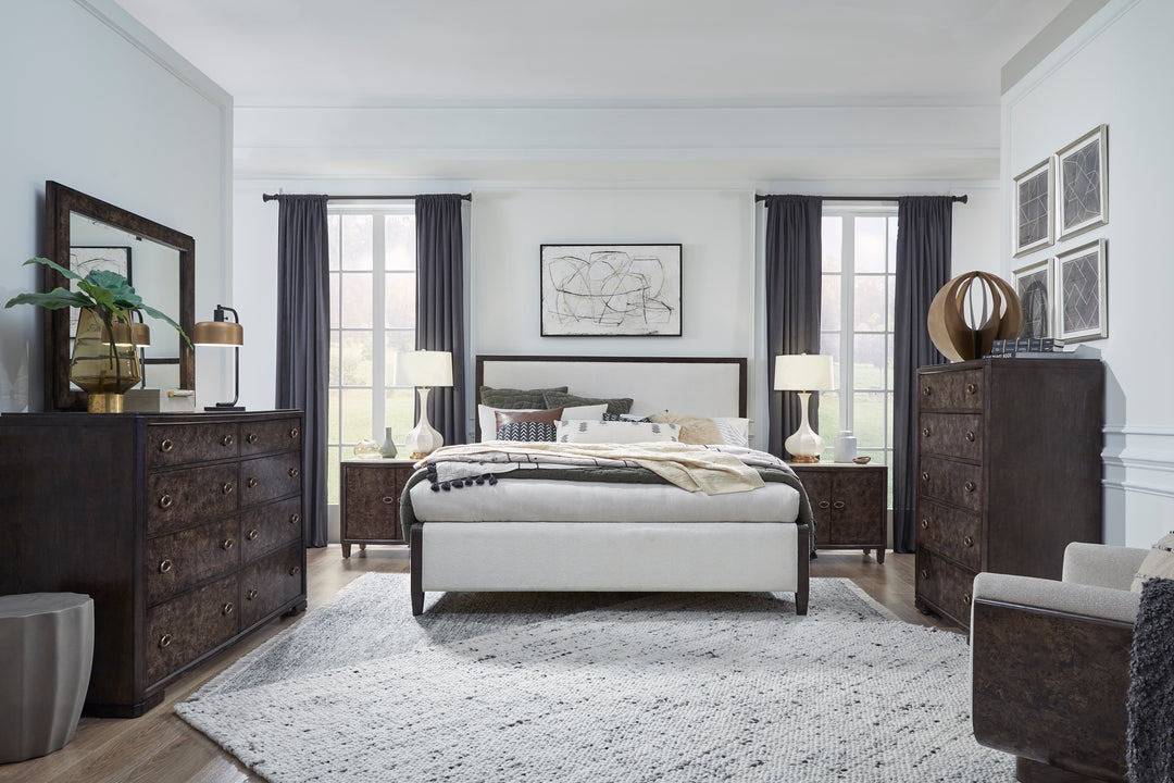 Rowan Espresso Queen Upholstered Panel Bed - B5769-55