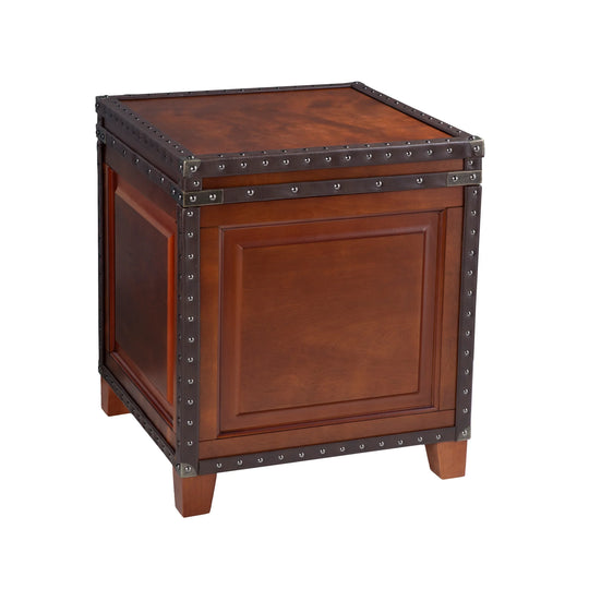 SEI Furniture Amherst Trunk End Table w/ Storage ACCENT TABLES