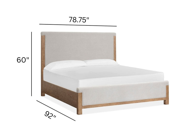Plum Creek Sierra Brown Upholstered Panel Bed