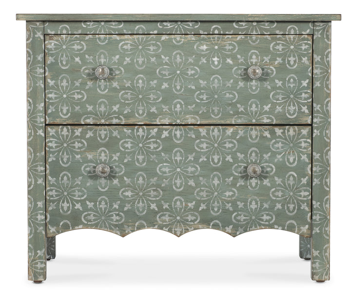 American Home Furniture | Hooker Furniture - Americana Two-Drawer Nightstand - Antique Green