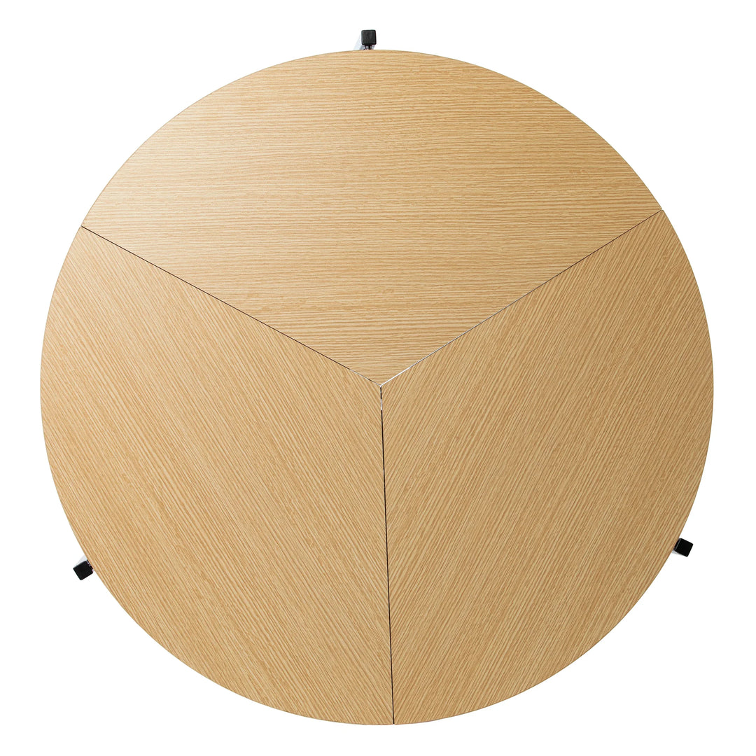 Ladston Round Folding Dining Table - AmericanHomeFurniture