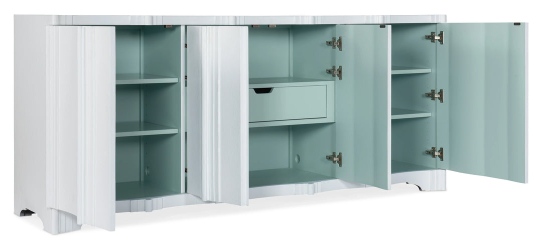 American Home Furniture Hooker Furniture Melange Corinth Four Door Entertainment Console