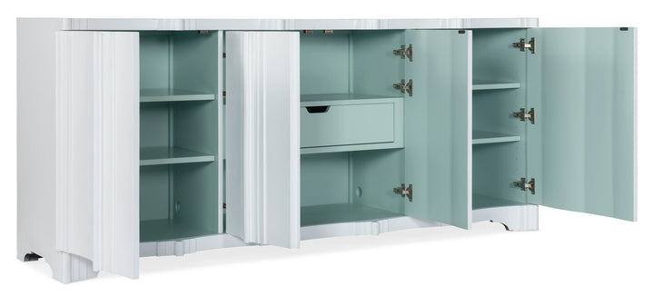 American Home Furniture Hooker Furniture Melange Corinth Four Door Entertainment Console