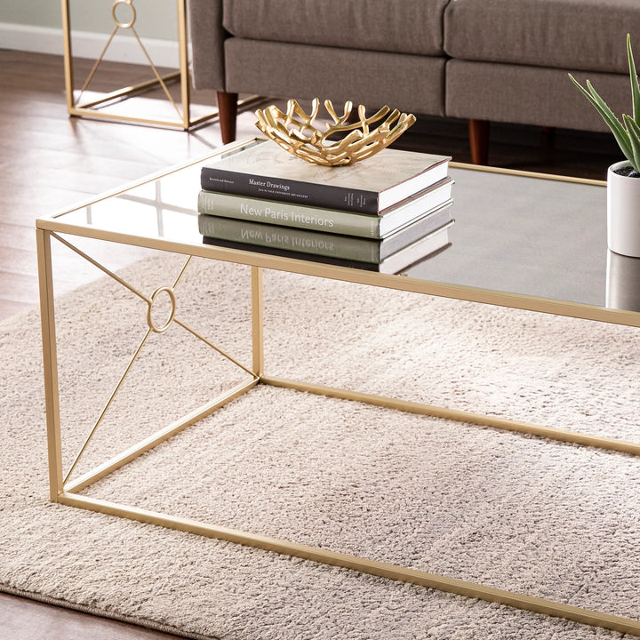 Larden Mirror-Top Cocktail Table - AmericanHomeFurniture