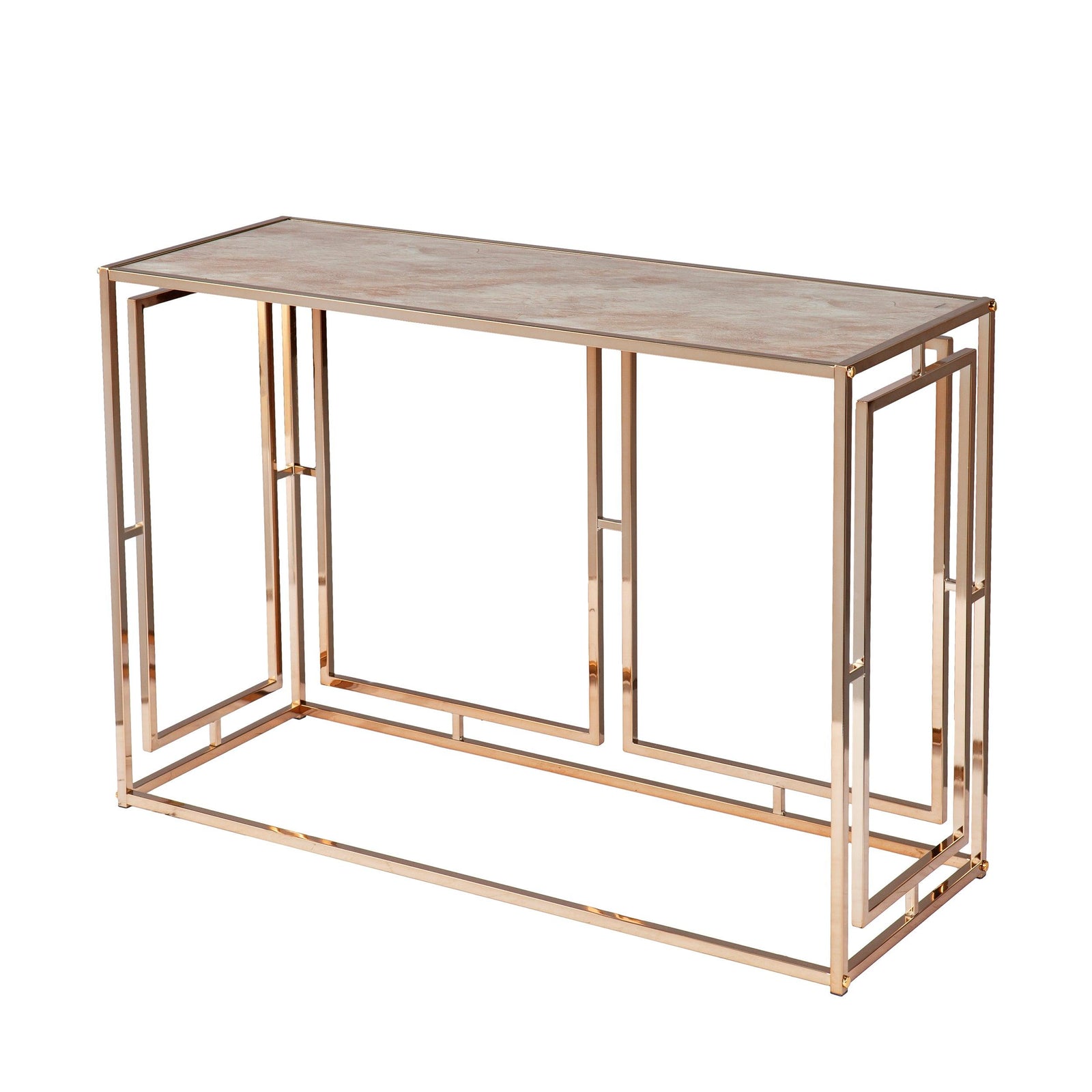 SEI Furniture Simondley Faux Marble Console Table CONSOLE TABLES