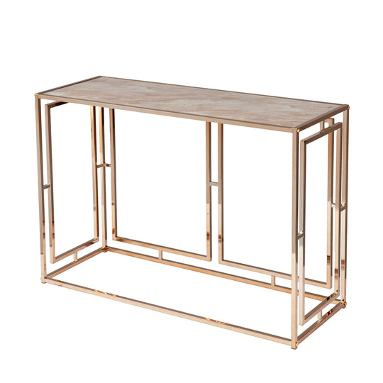 SEI Furniture Simondley Faux Marble Console Table CONSOLE TABLES