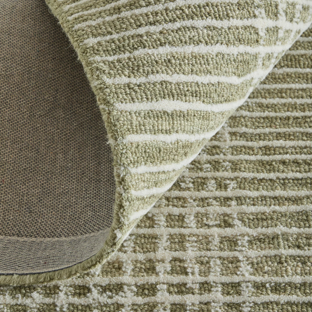 Rectangle/5' x 8'/Green/Ivory