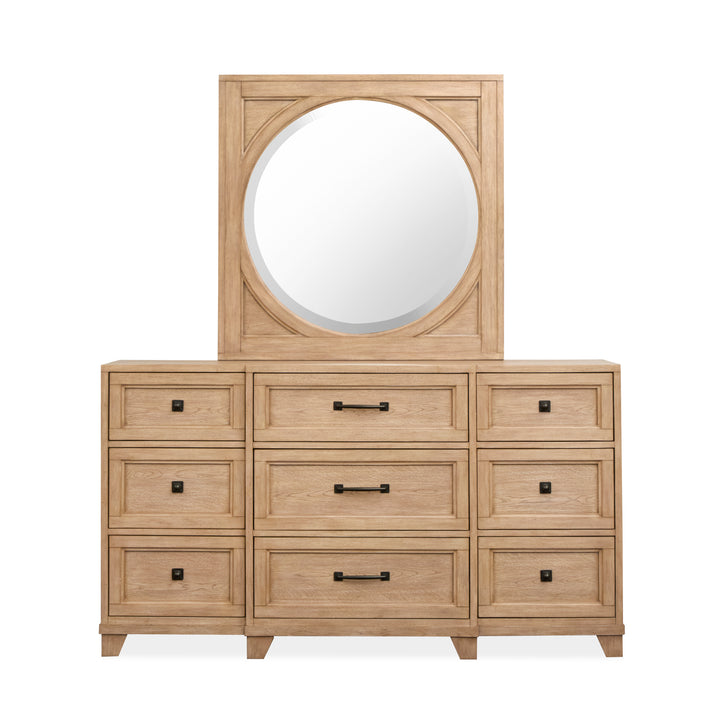 Coventry Honey Wheat Drawer Dresser With Square Mirror - B6480-2041