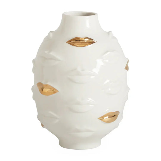 Jonathan Adler Gilded Gala Round Vase VASES, JARS, + BOTTLES
