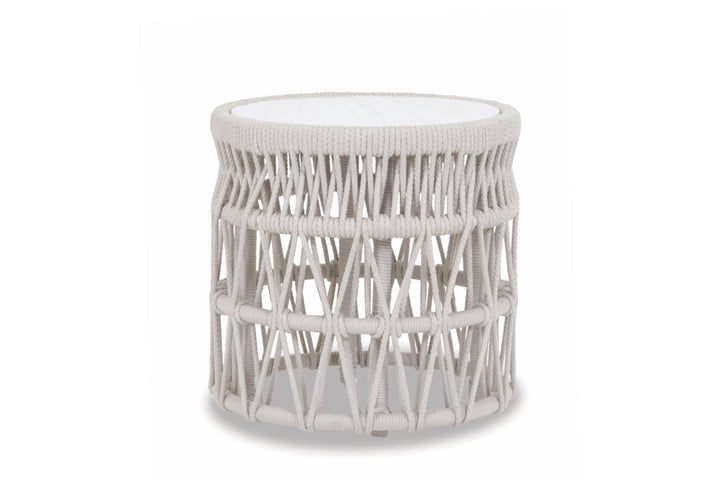 American Home Furniture | Sunset West - Dana End Table with Honed Carrara Marble Top