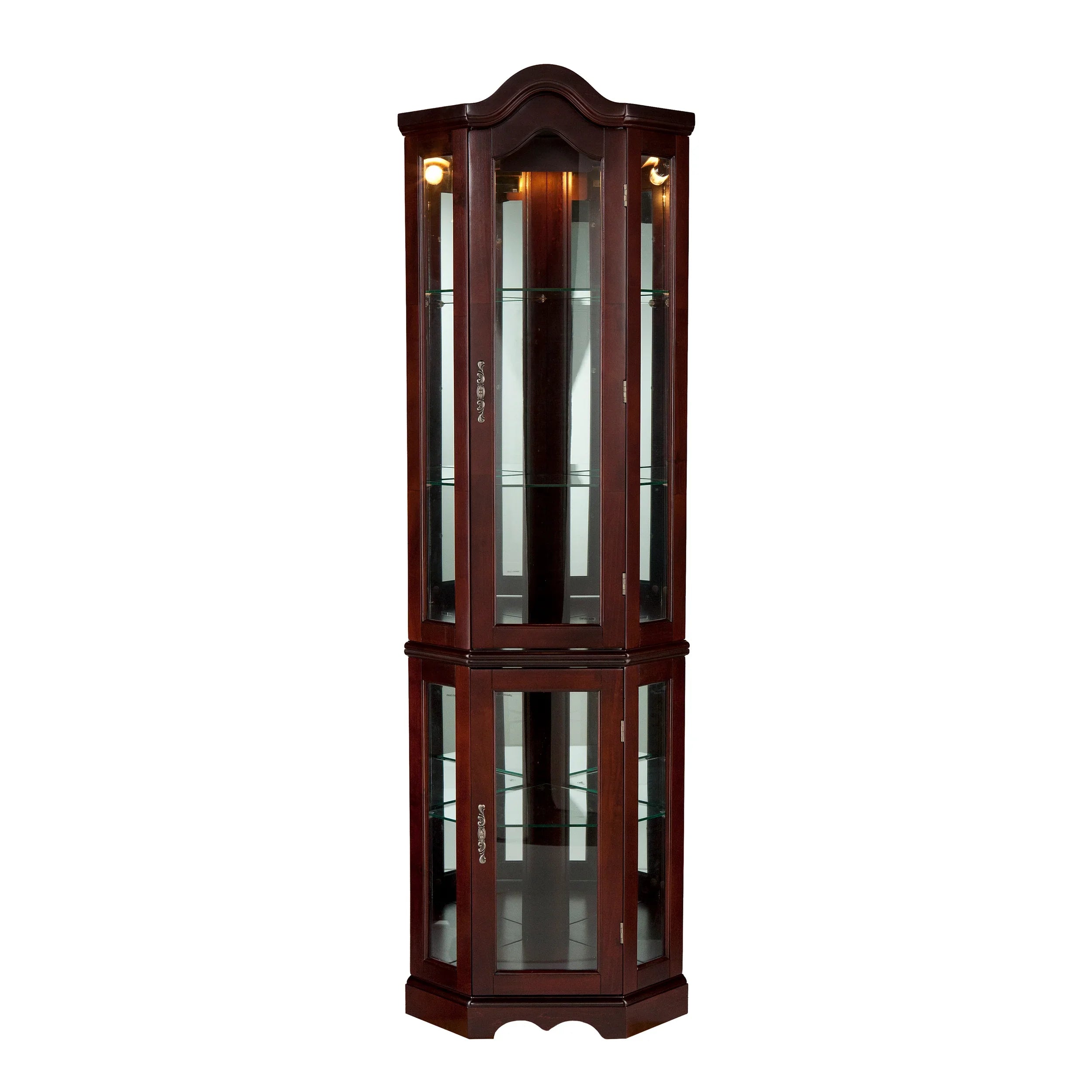 SEI Furniture Canterdale Lighted Corner Curio Cabinet - Thumbnail 2
