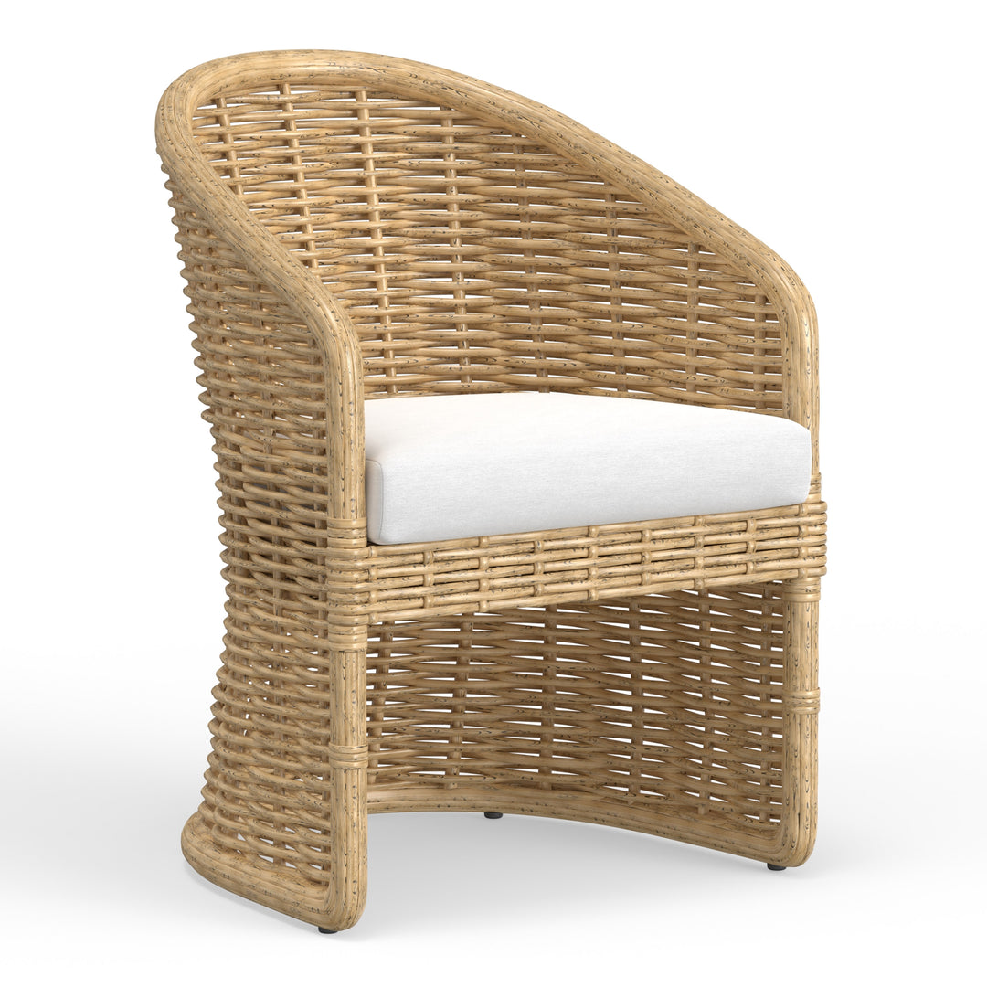 Playa Dining Chair in Soothe Pearl w/ Flange Welt
