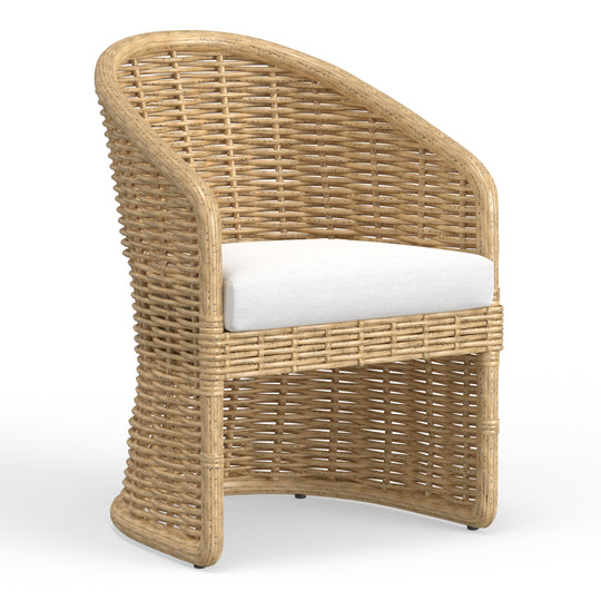 Playa Dining Chair in Soothe Pearl w/ Flange Welt