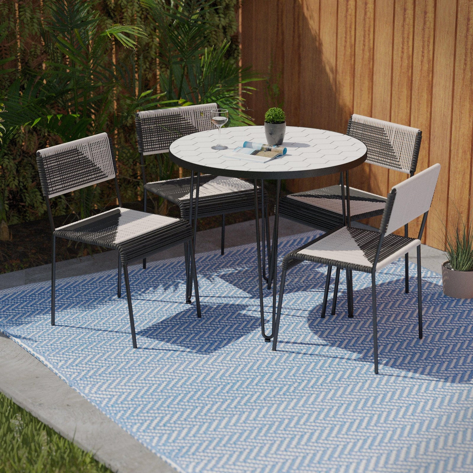 SEI Furniture Watkindale Outdoor Dining Set – 5pc OUTDOOR DINING SETS