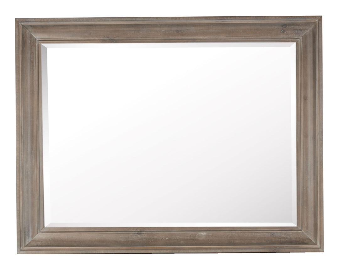Lancaster Dovetail Grey Drawer Dresser With Landscape Mirror - B4352-2040