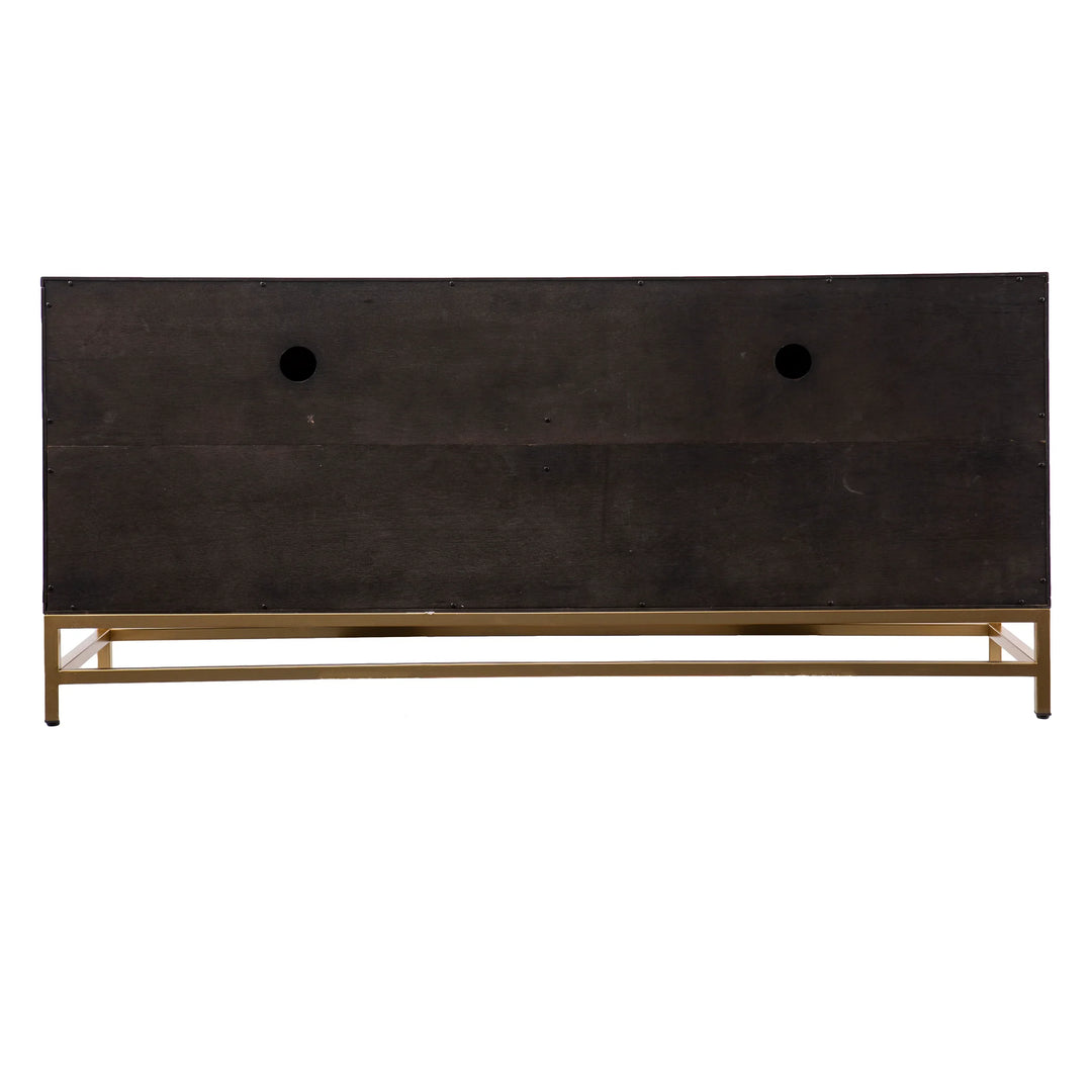 Rolliston Contemporary 4-Door Media Console - AmericanHomeFurniture
