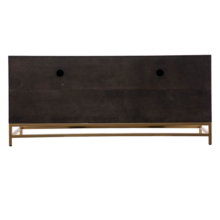 Rolliston Contemporary 4-Door Media Console - AmericanHomeFurniture