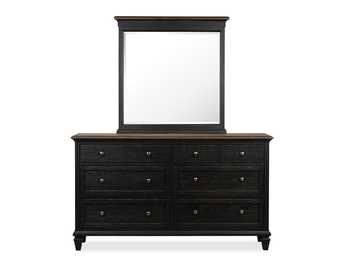 Surrey Brown Double Drawer Dresser With Portrait Mirror - B6623-2242