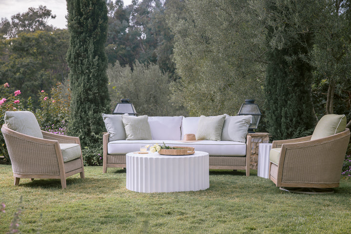 Cambria Sofa in Canvas Canvas w/ Self Welt