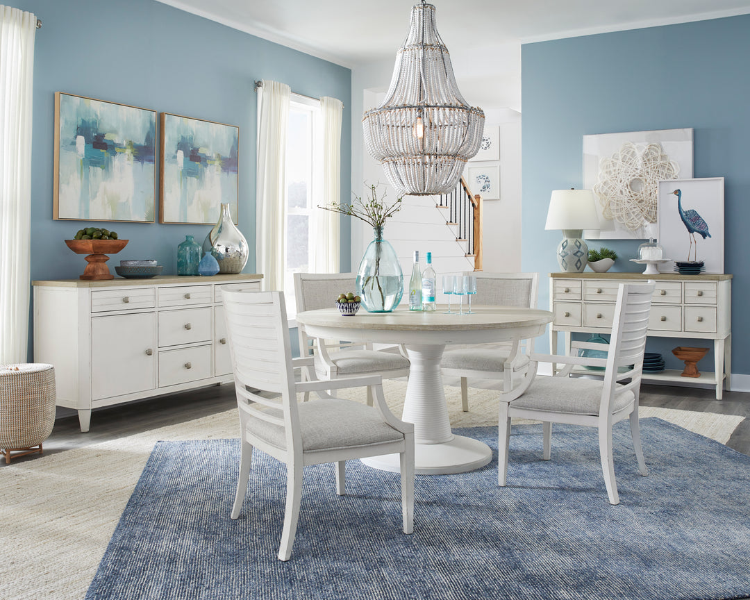 Echo Isles Sea Pearl And Driftwood Extendable 54" Round Dining Table - D6310-24