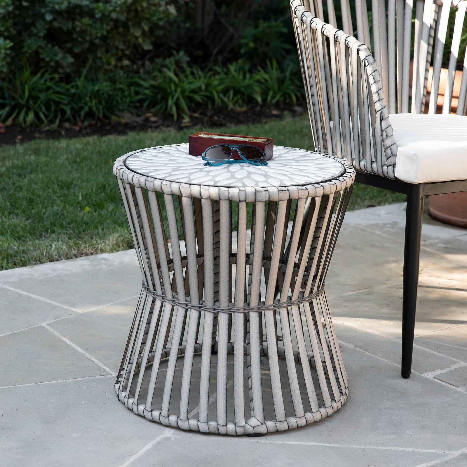 SEI Furniture Melilani Round Outdoor Side Table OUTDOOR ACCENT TABLES
