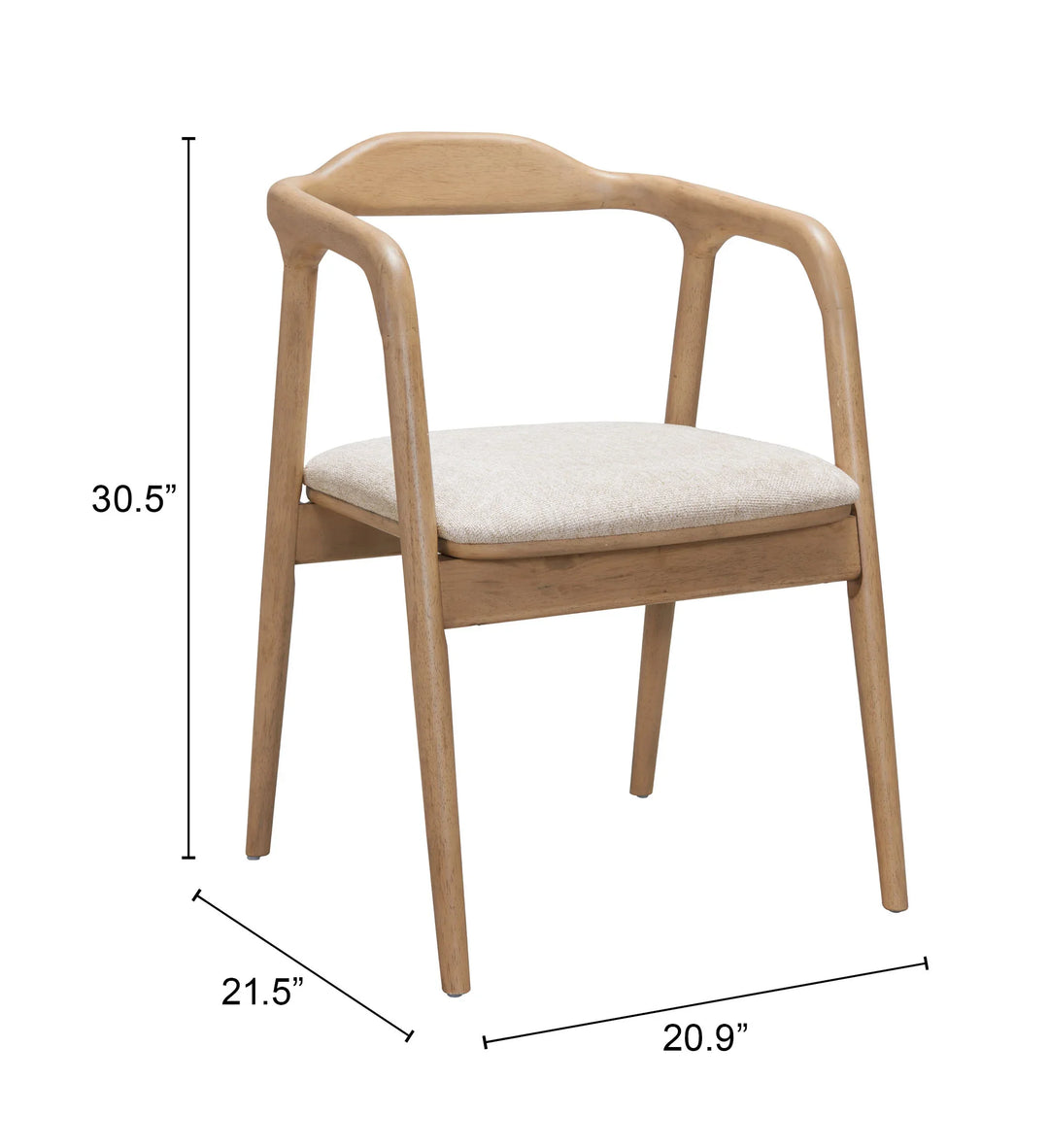 Hosoi Dining Chair Beige - AmericanHomeFurniture