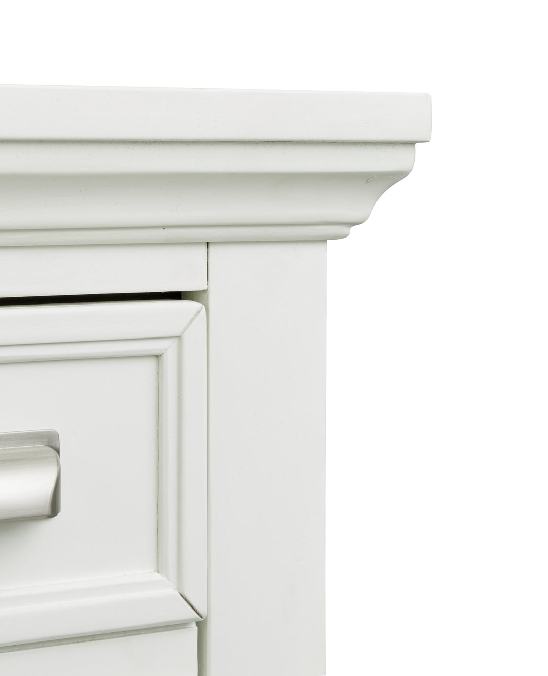 Charleston White Dove And Harbor Gray White Drawer Dresser With Grey Landscape Mirror - B5611-20WH40GY