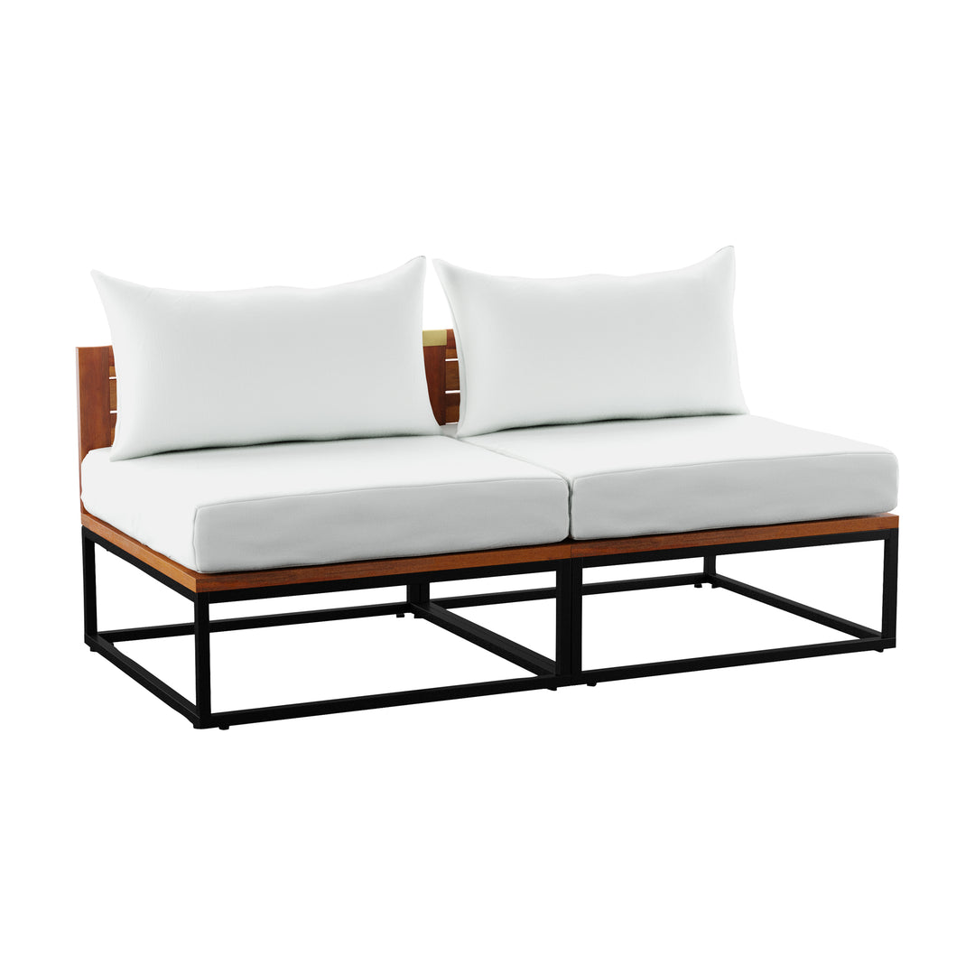 American Home Furniture | SEI Furniture - Taradale Modular Outdoor Loveseat w/ Cushions