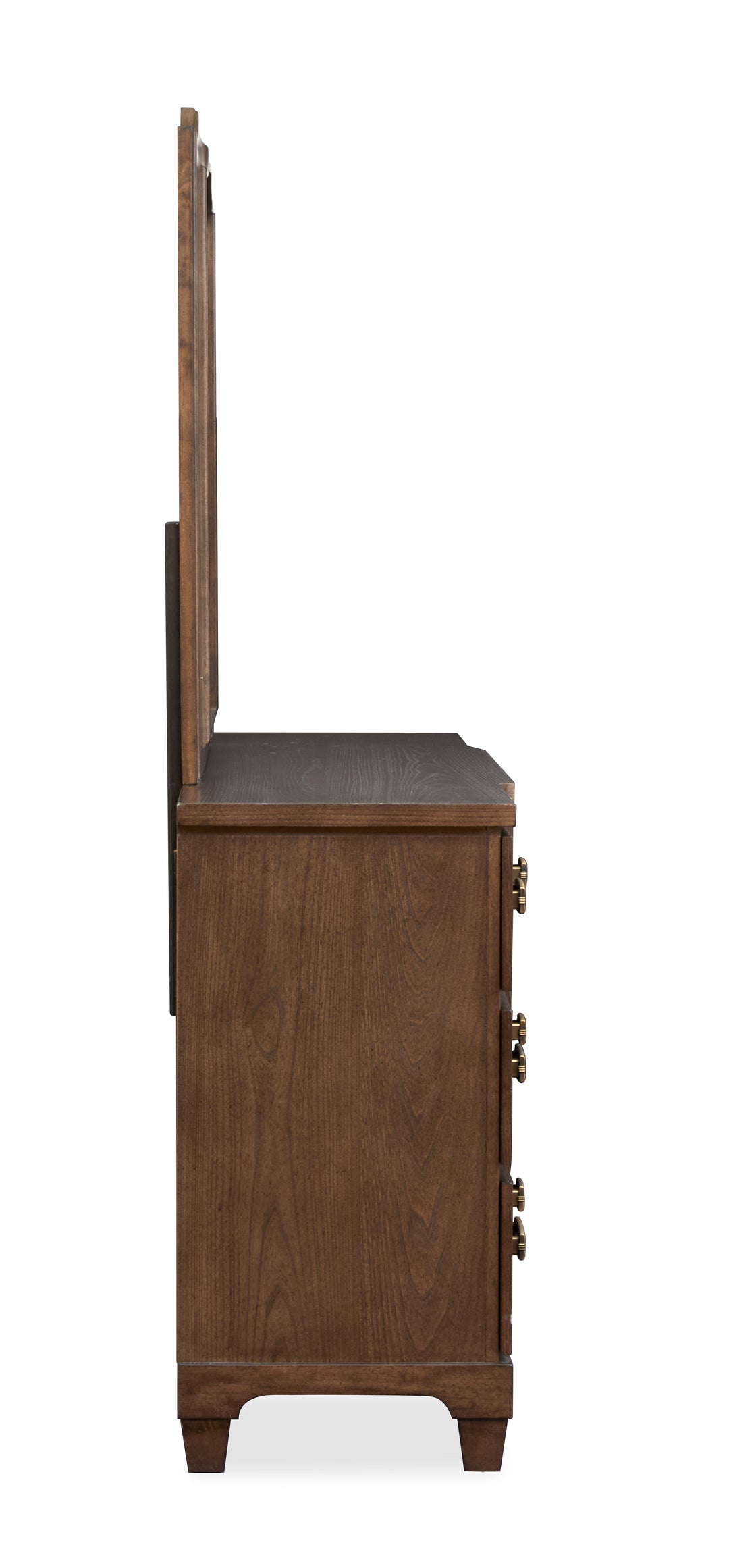 Sugar Mill Spiced Rum Drawer Dresser With Shaped Mirror - B5832-2045