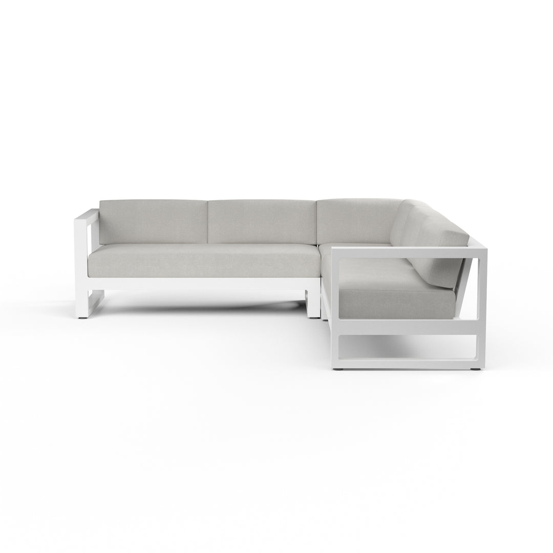 American Home Furniture | Sunset West - Newport Sectional in Cast Silver, No Welt