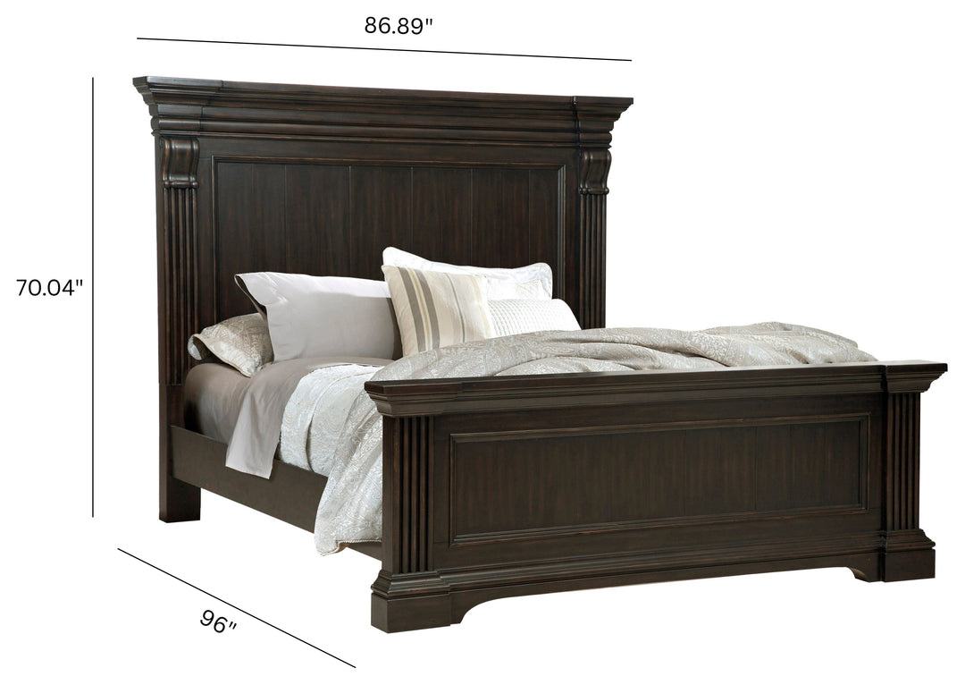 Caldwell Smoked Molasses California King Panel Bed - P012-BR-K5