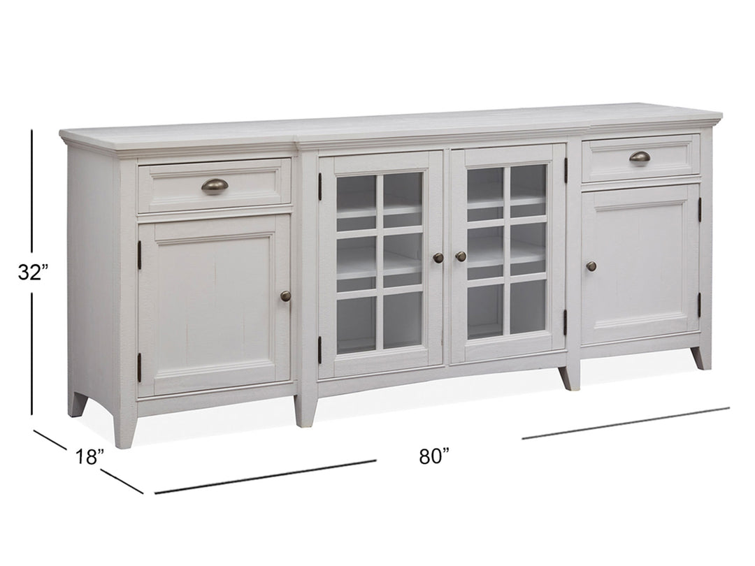 Heron Cove Chalk White 80" Console - E4400-08