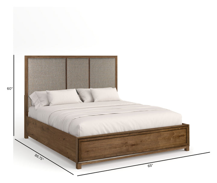 Laurel Ridge Brown Queen Upholstered Panel Bed - B6610-55