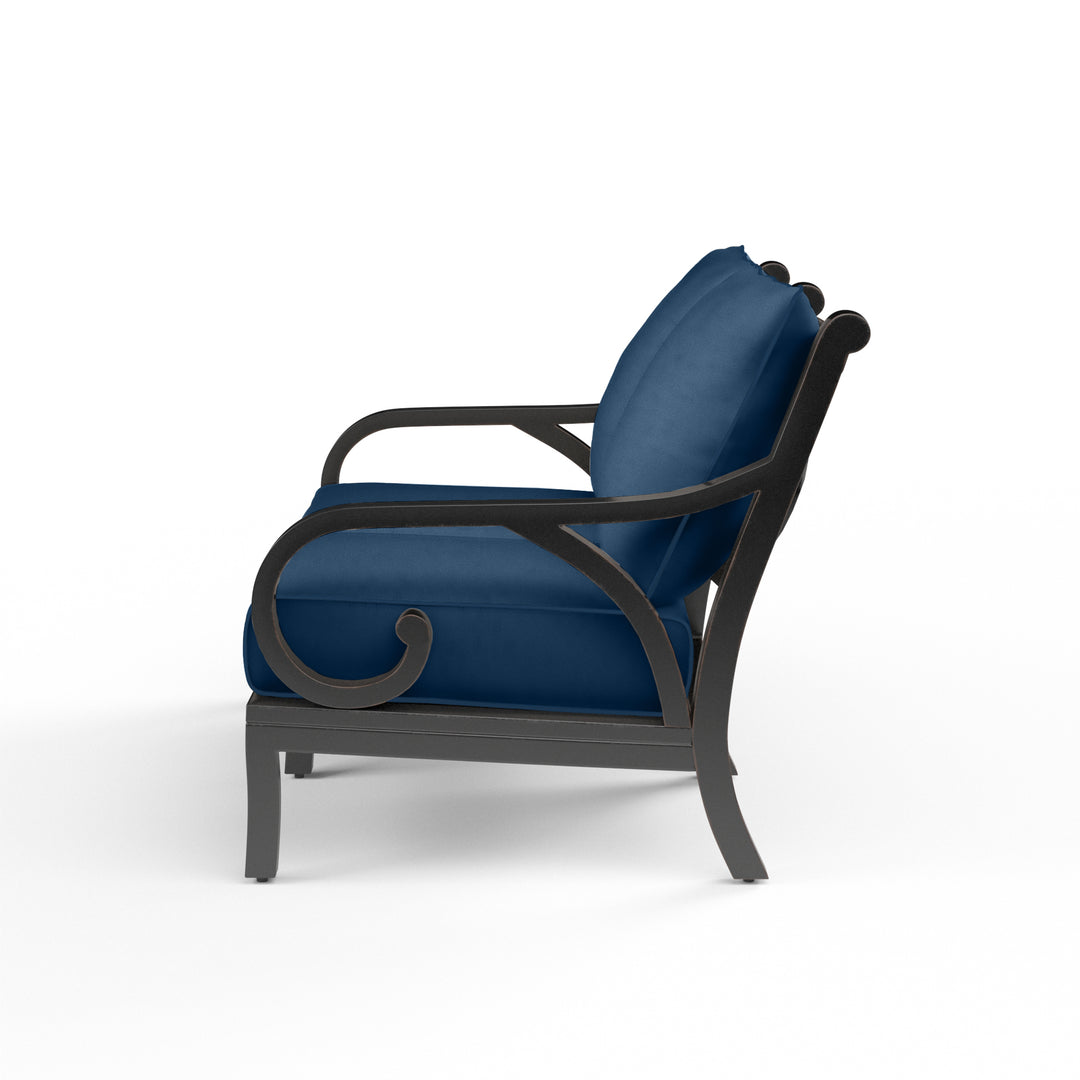 Monterey Loveseat in Spectrum Indigo w/ Self Welt