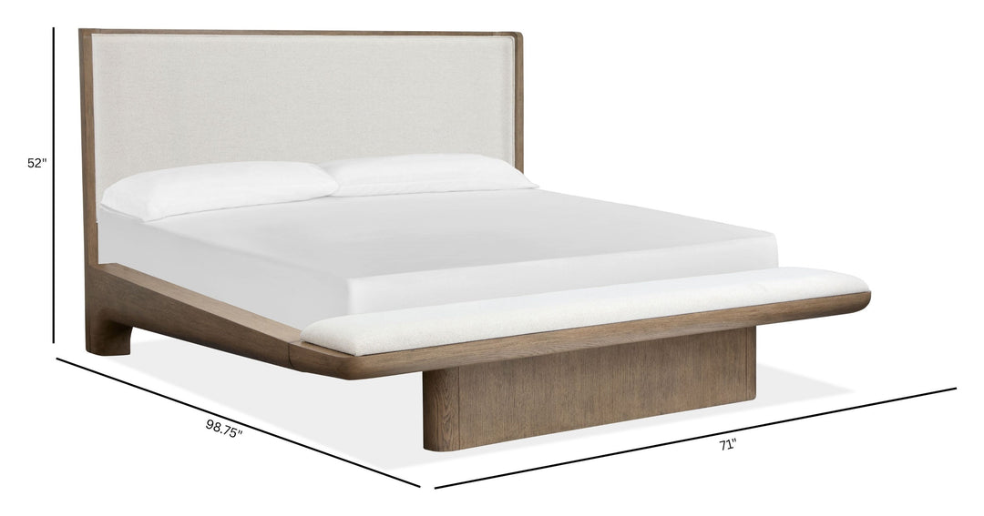 Thorne Amber Brown Queen Upholstered Platform Bed - B6593-50