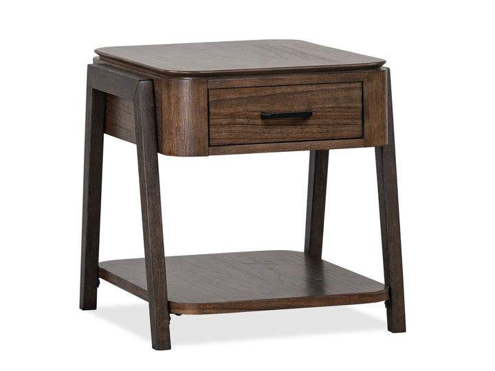 Hallie Milk Chocolate And Dark Chocolate Rectangular End Table - T6355-03