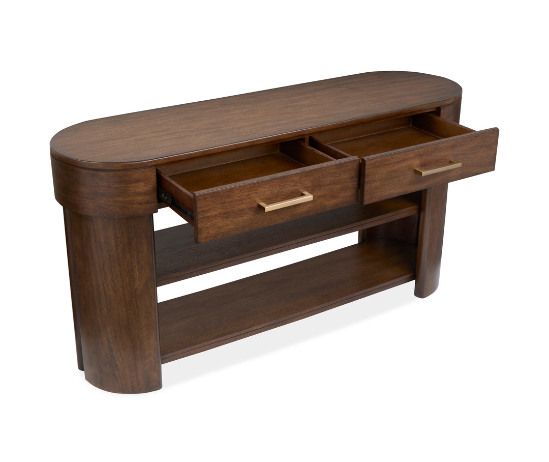 Holloway Toasted Almond Oval Sofa Table - T6501-77